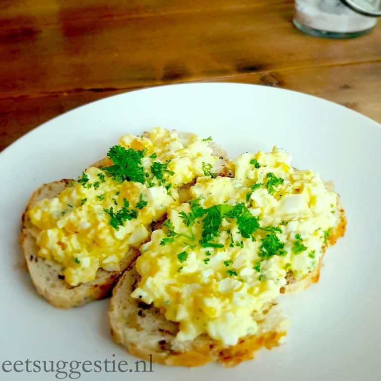 Chantal's eiersalade - the original. First published in 2012 on eetsuggestie.nl